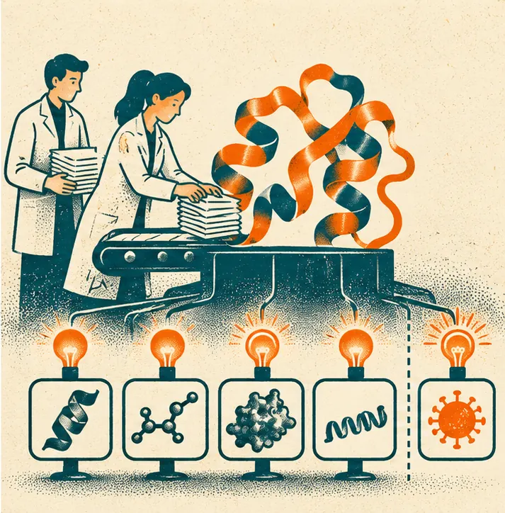 Someone feeds a small new stack of pages into the machine and the virus-task lamp lights up again.