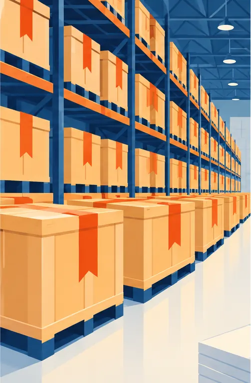 A vast warehouse of crated memory chips, every crate already tagged with a reservation ribbon