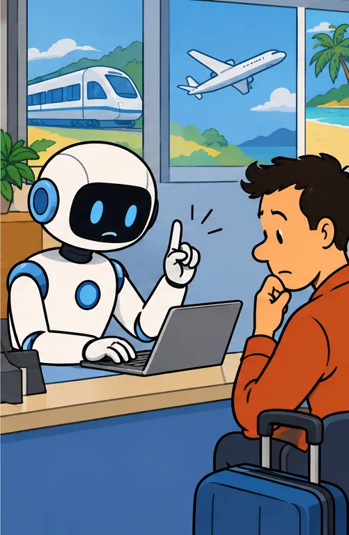 The robot raising a hand once to voice a concern, then quietly continuing its work as the person decides