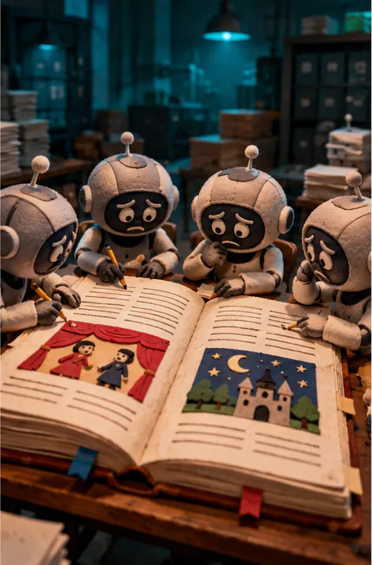 The robots share one big open logbook between them and try again over several rounds.